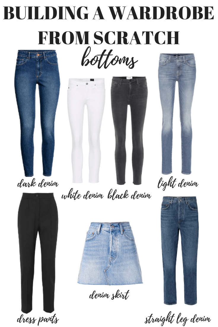 Here's how to build a wardrobe from scratch starting with your bottoms. Your capsule minimalist wardrobe is just one step away!