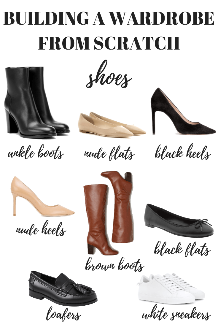 Here's how to build a wardrobe from scratch starting with your shoes. Your capsule minimalist wardrobe is just one step away!