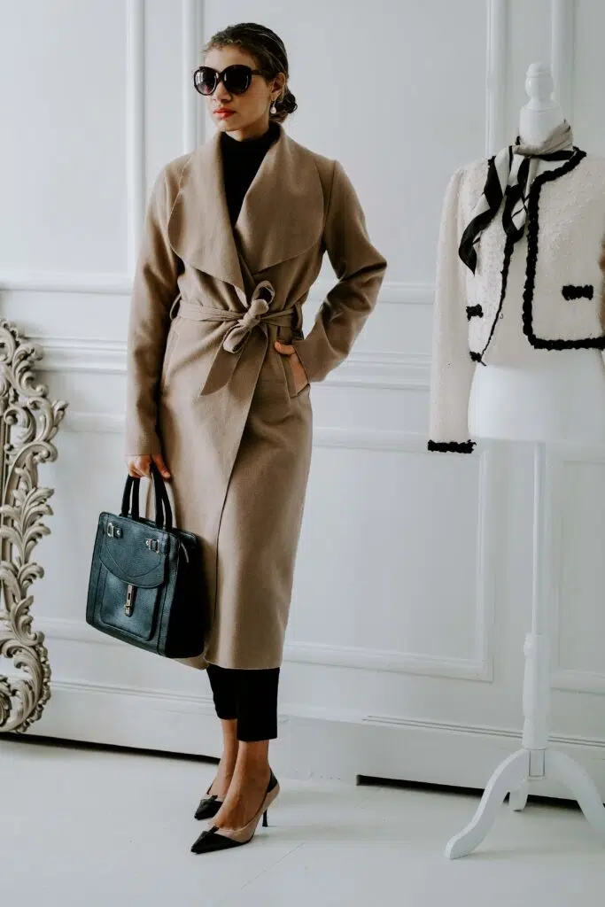 camel coat classic outfit