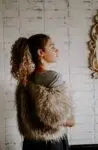 faux fur jacket holiday outfit