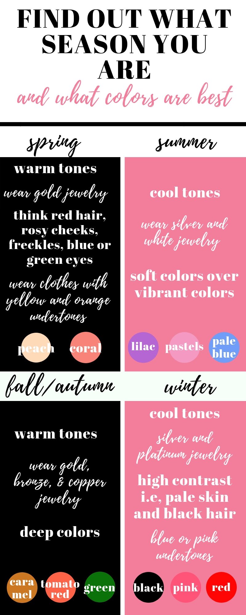 Use this guide on clothing colors for your skin to help in shopping when you need to build a wardrobe from scratch!