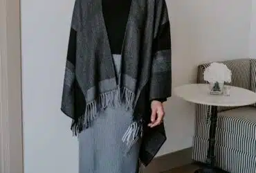 poncho fall outfit