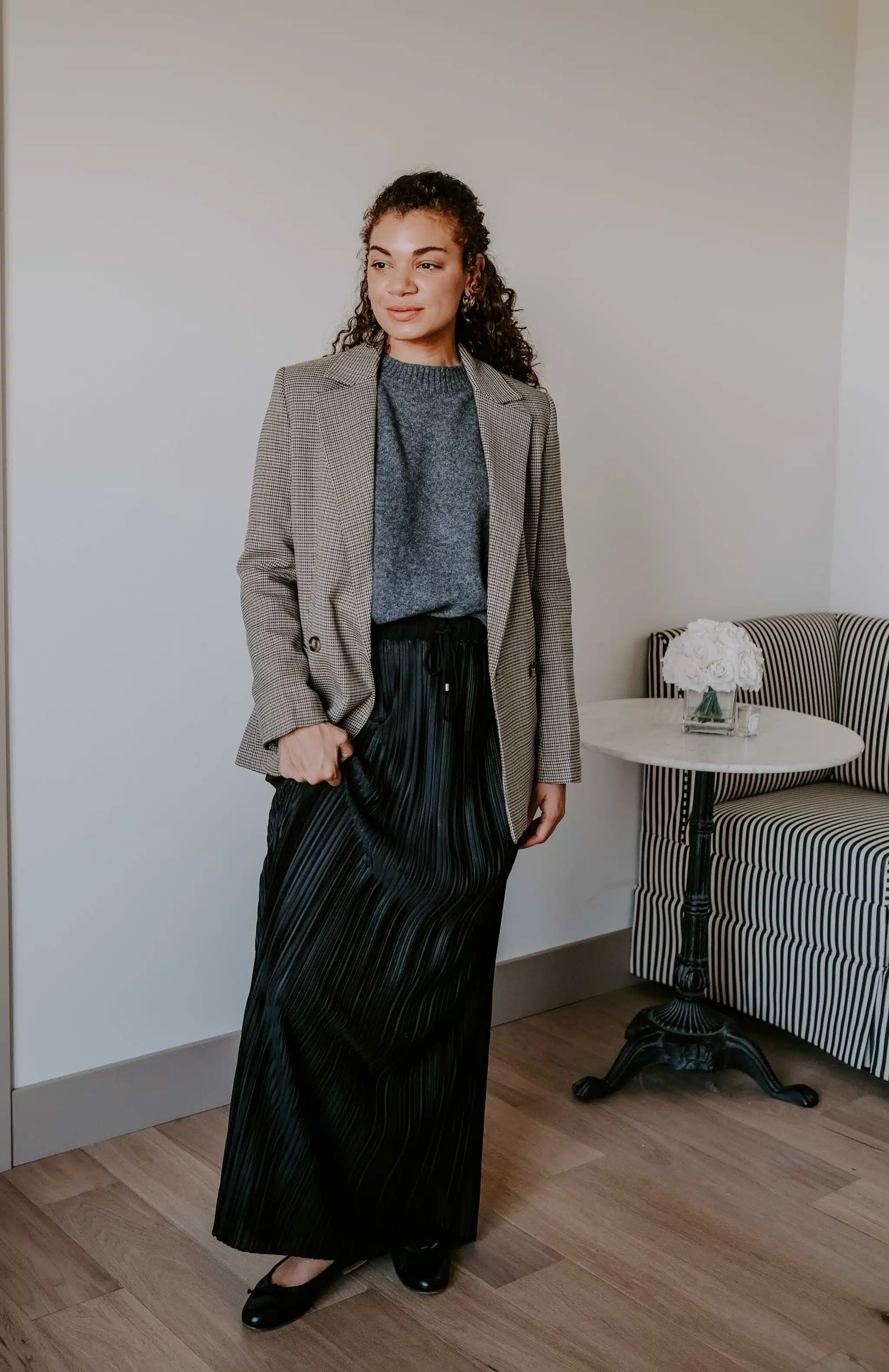 maxi skirt fall outfit