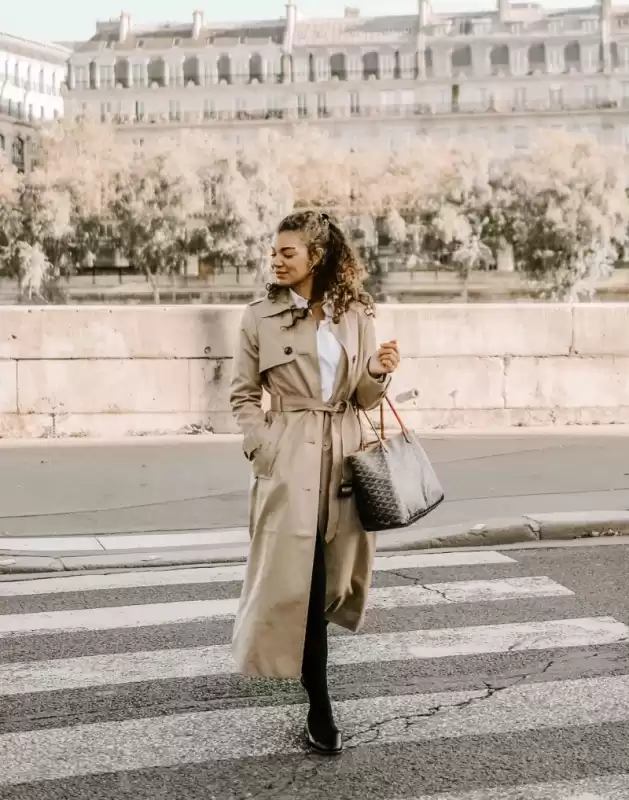 trench coat chic outfit