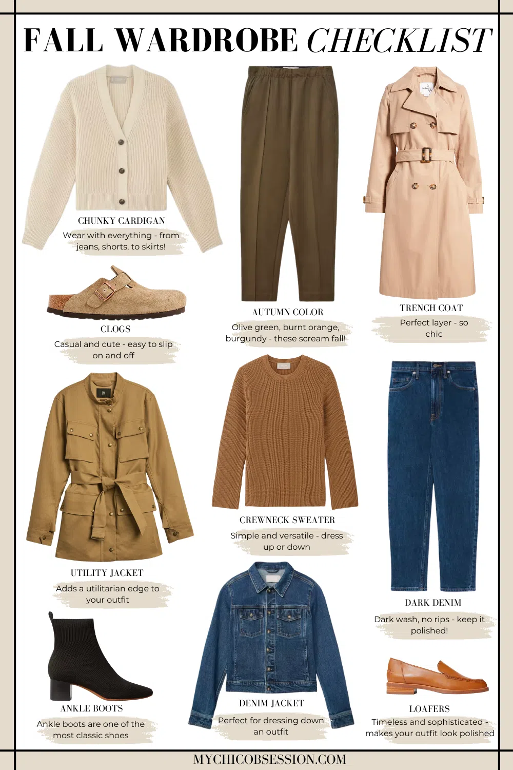 fall wardrobe checklist