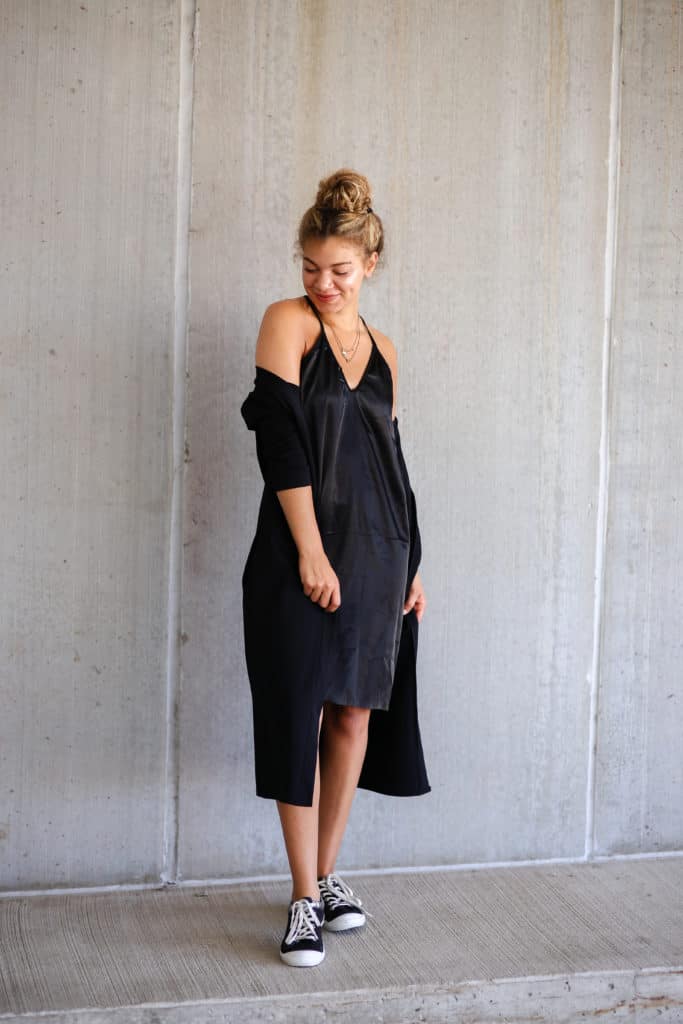 slip dress outfit