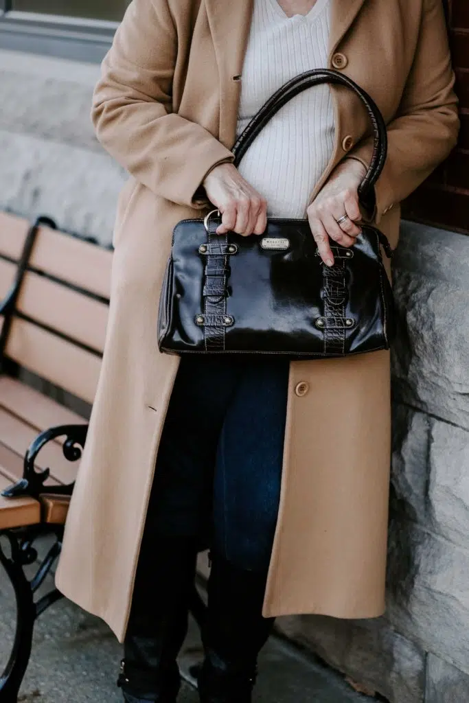fashion over 50 camel coat outfit