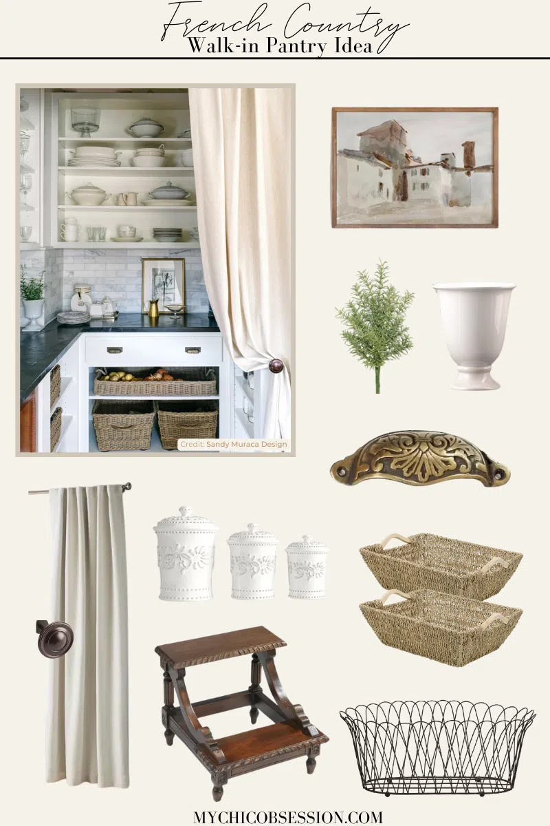 french country walk in pantry idea