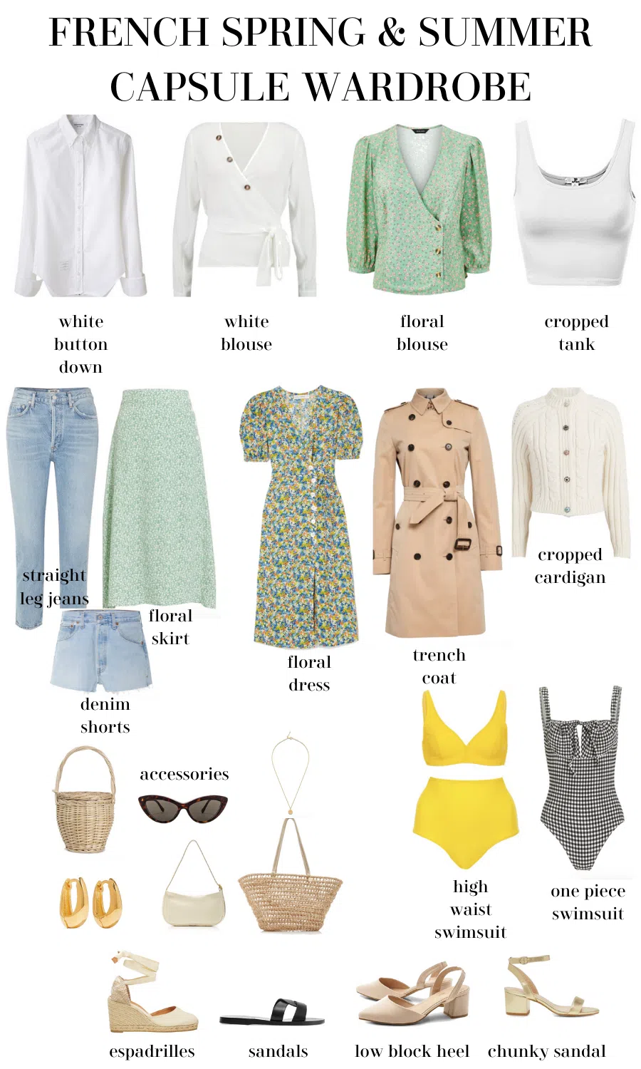 french spring and summer capsule wardrobe