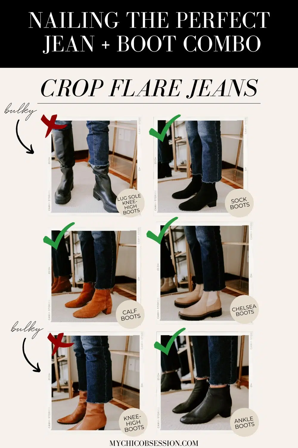 how to wear crop flare jeans