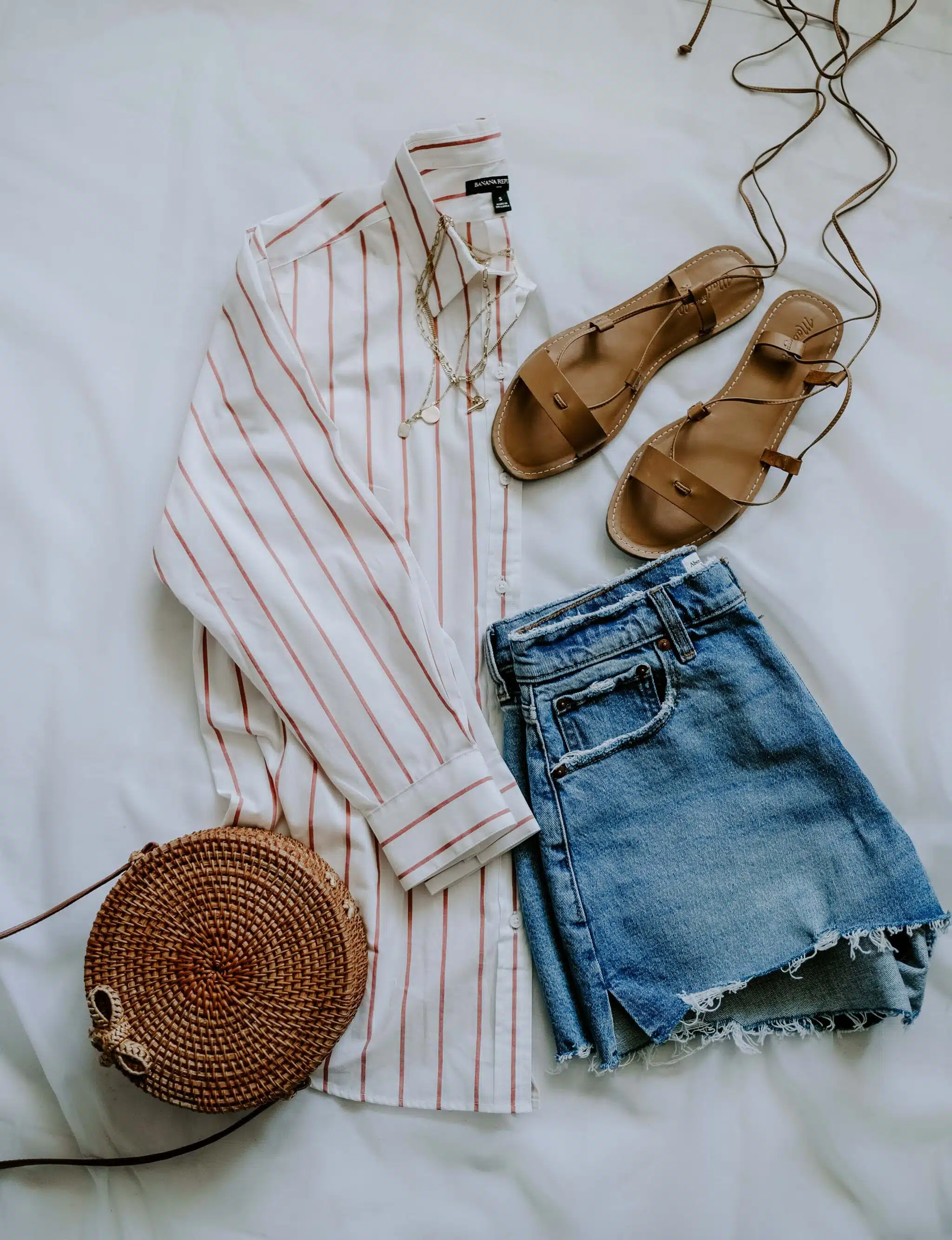 summer outfit flatlay