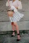 polka dot skirt outfit