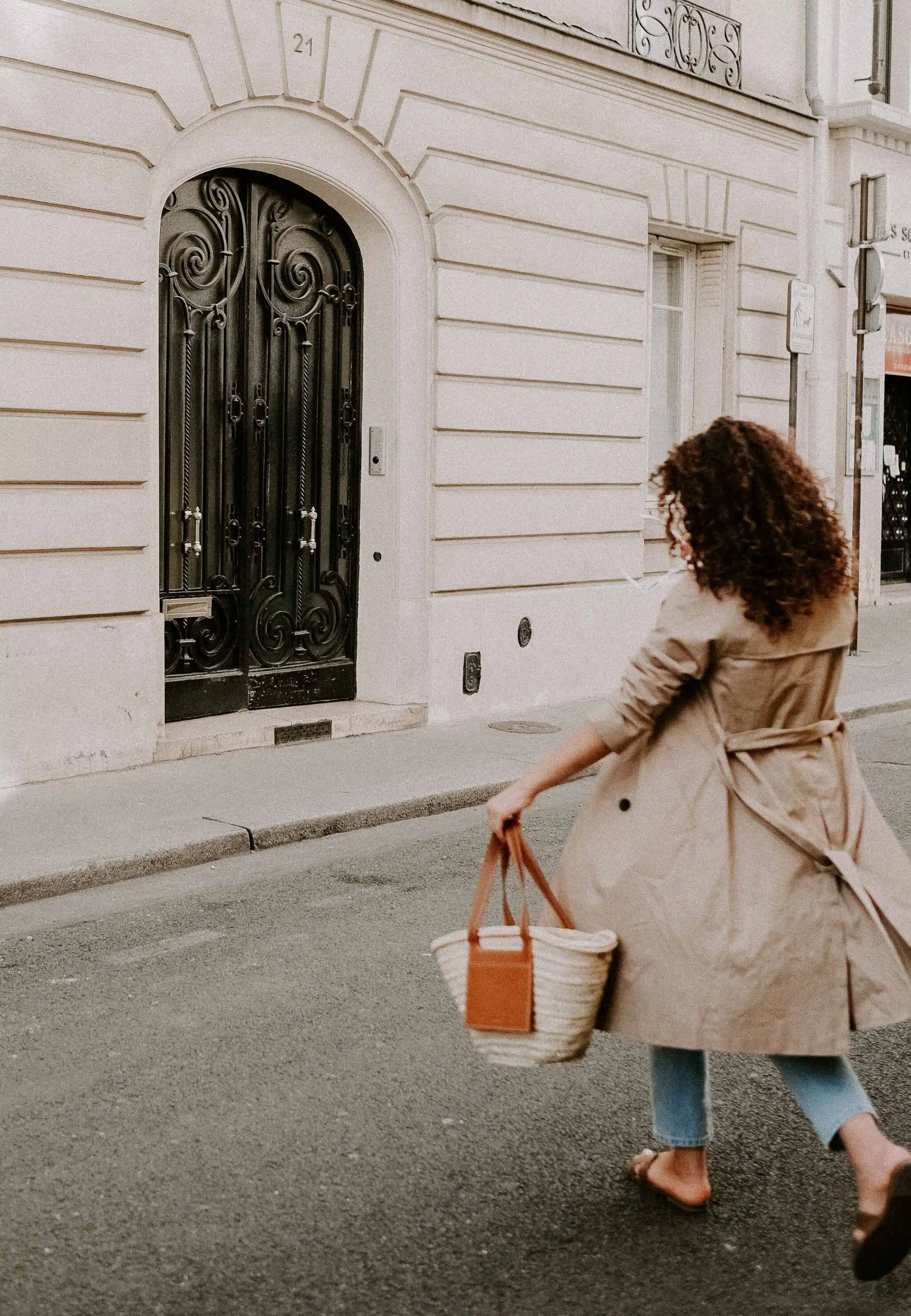 trench coat outfit in Paris