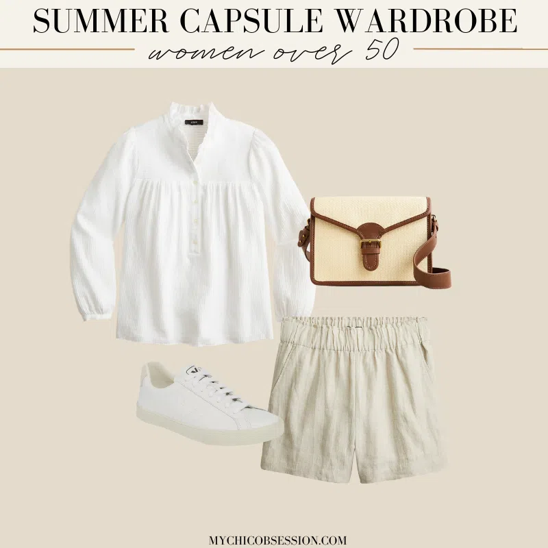summer capsule wardrobe women over 50 outfit
