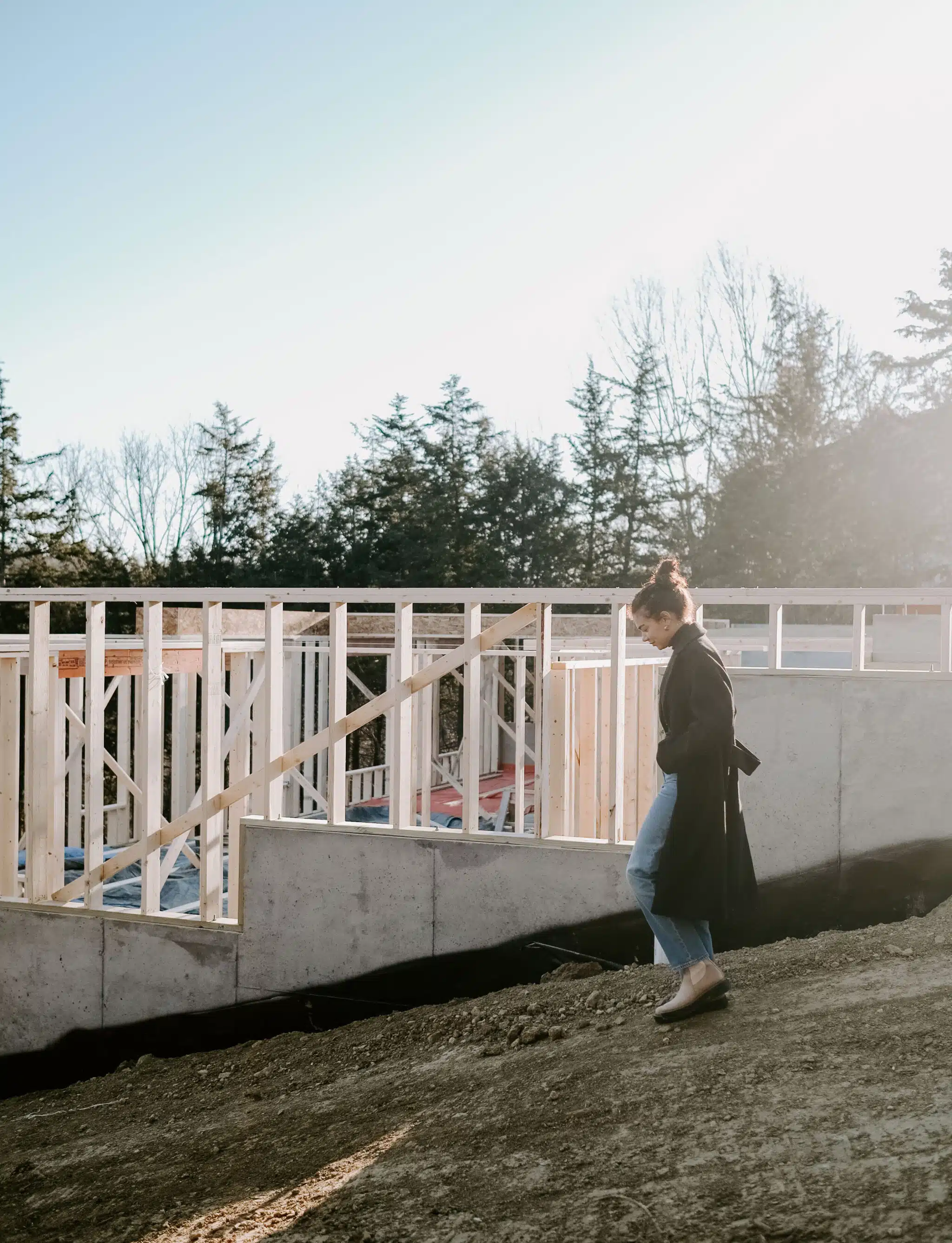 basement framing custom home build