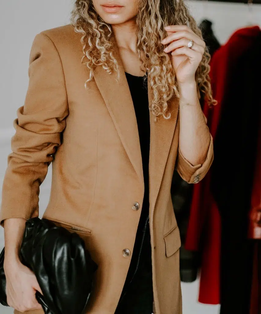 camel blazer french fashion