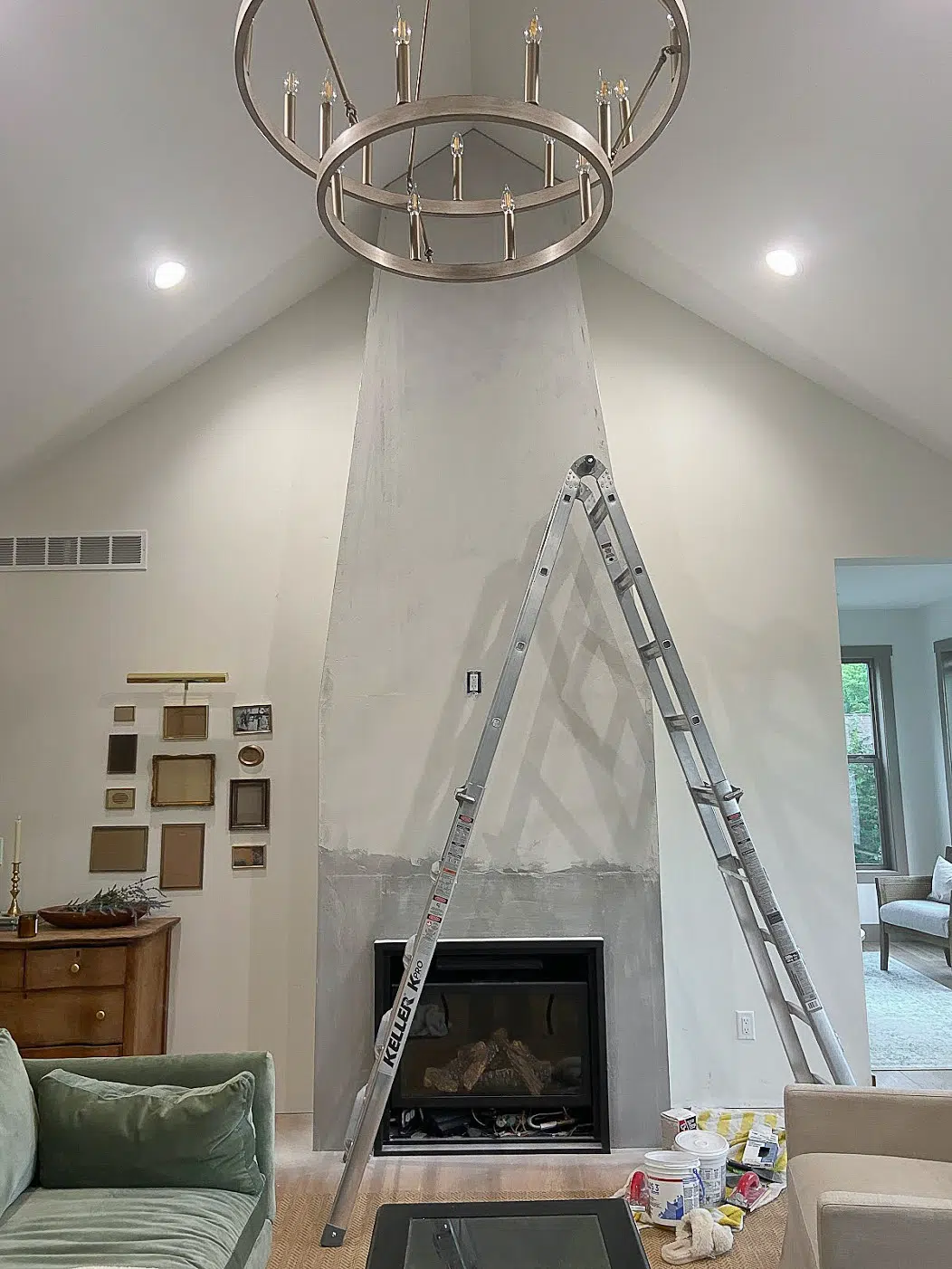 diy plaster fireplace