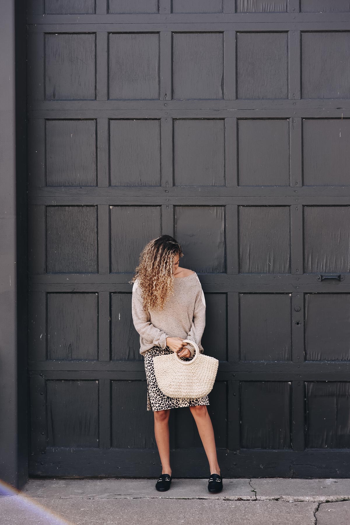 leopard print skirt outfit