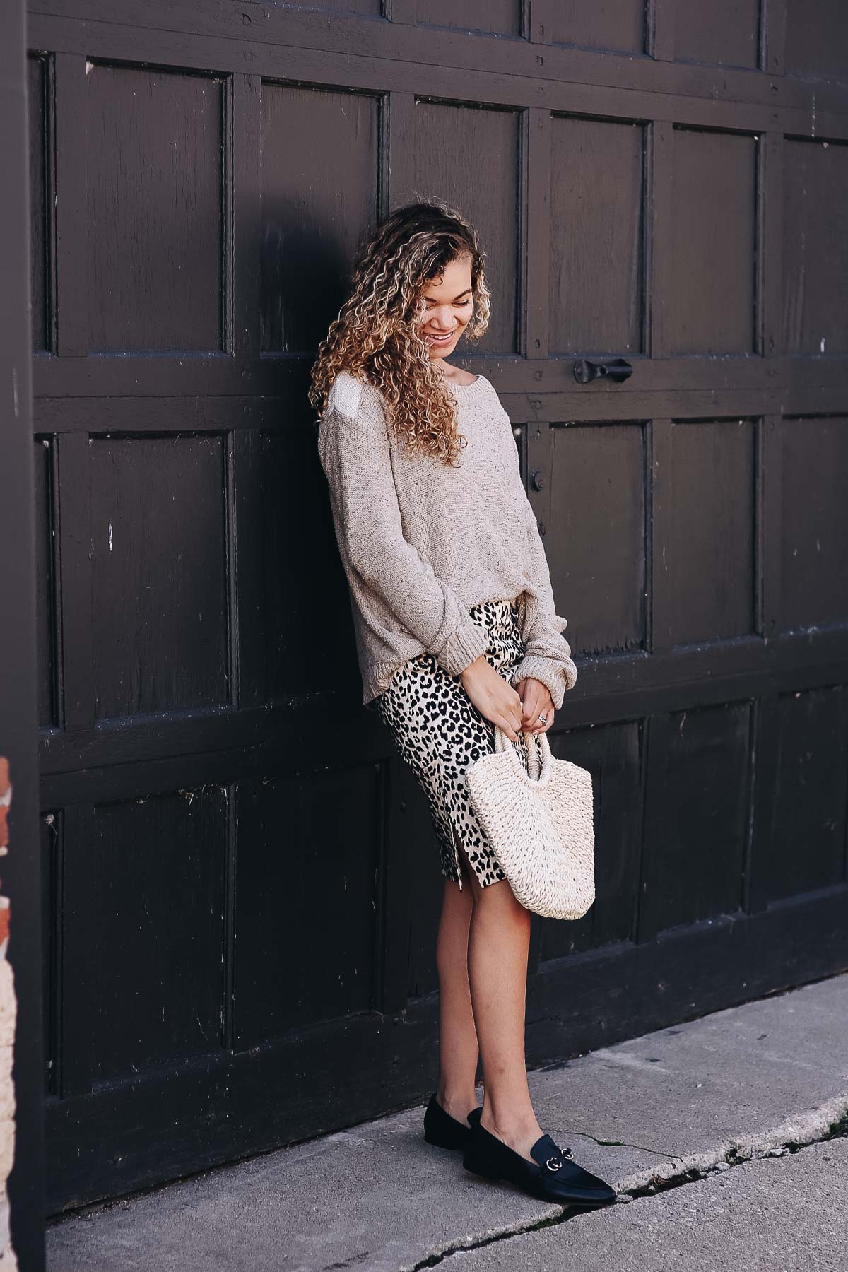 leopard print skirt