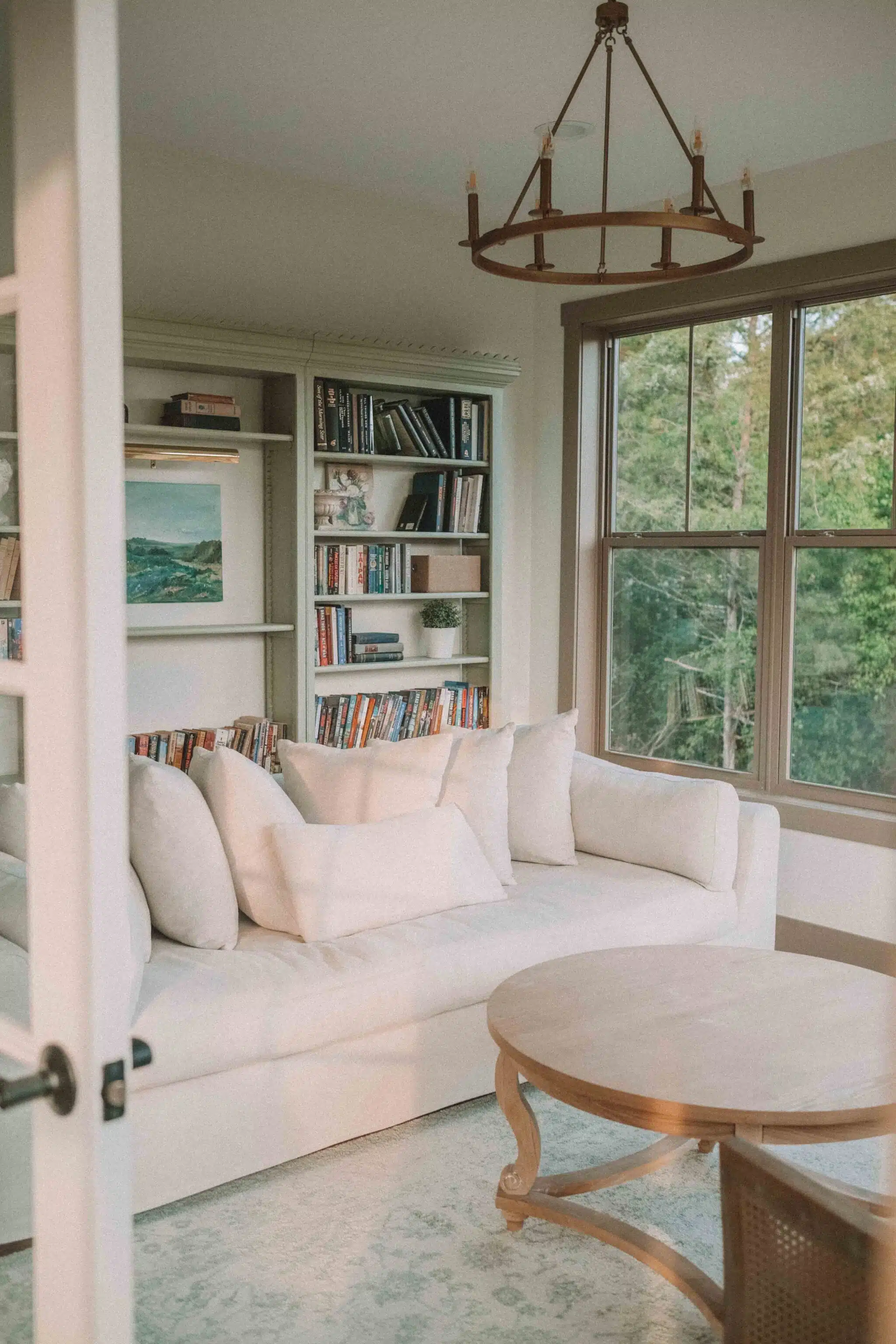 couch in sunroom