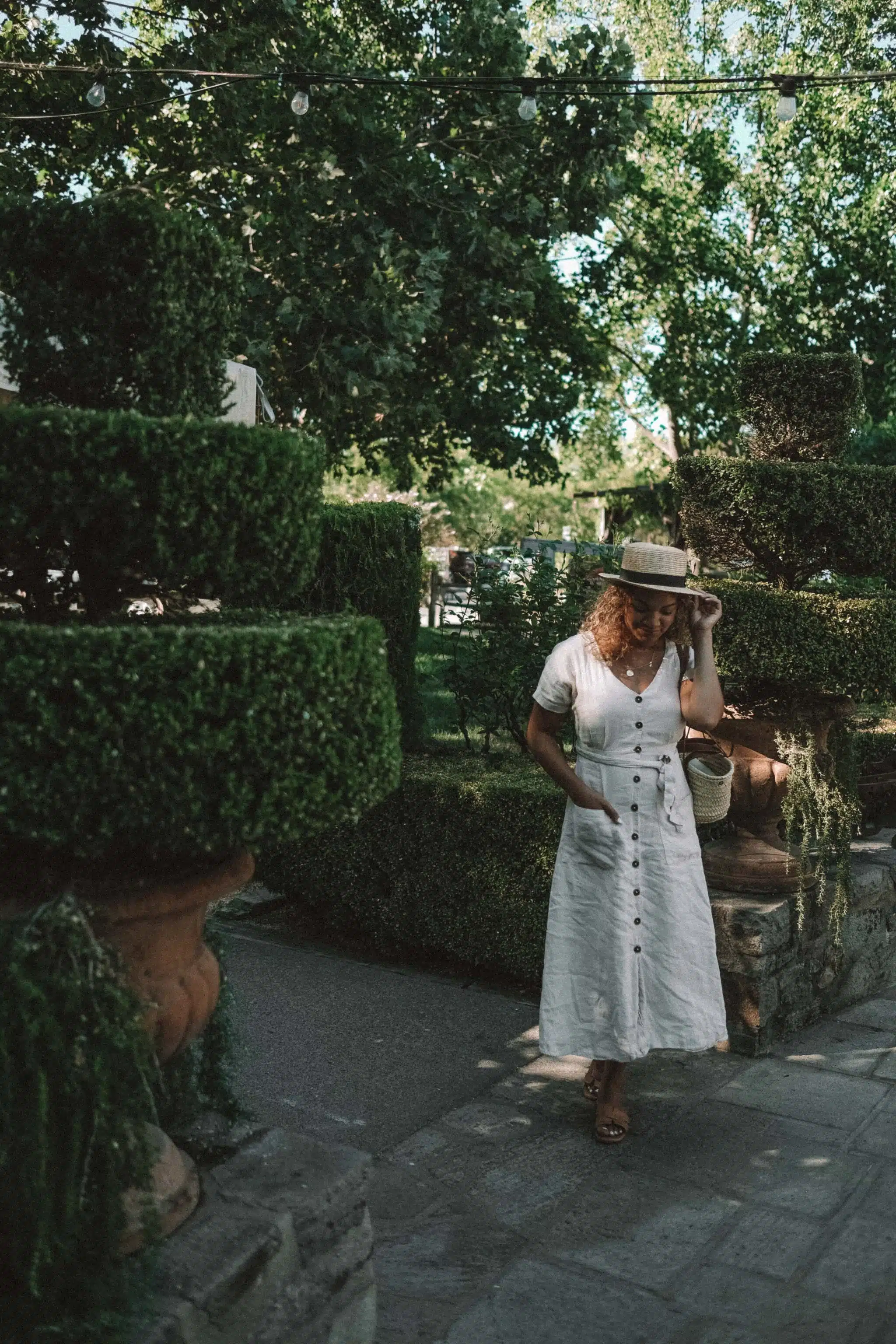 linen midi dress