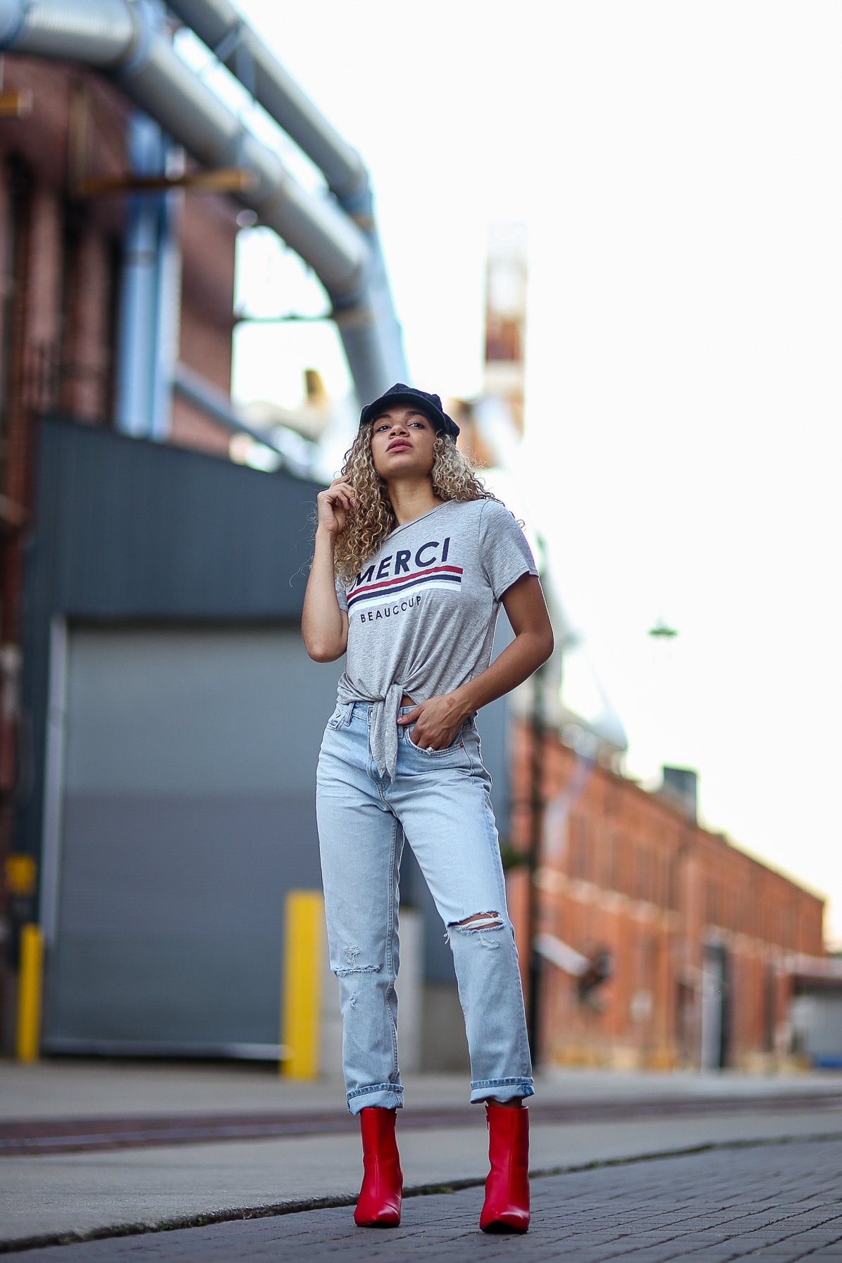 red boots outfit