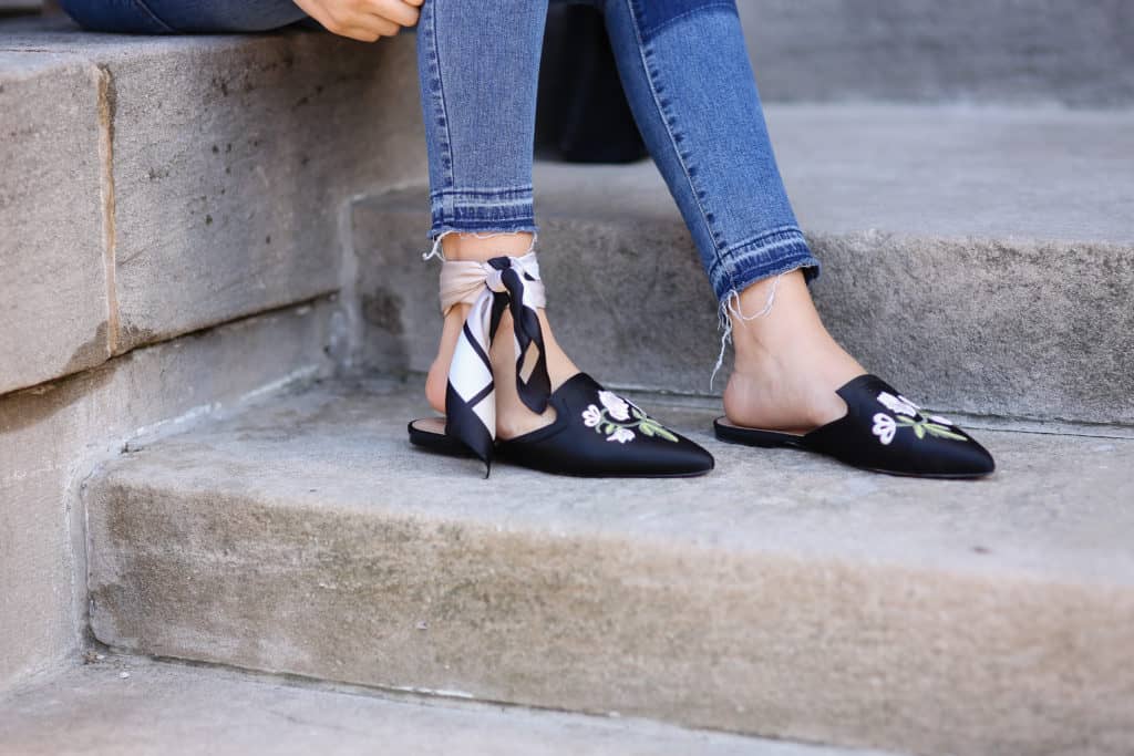 silk scarf around ankle