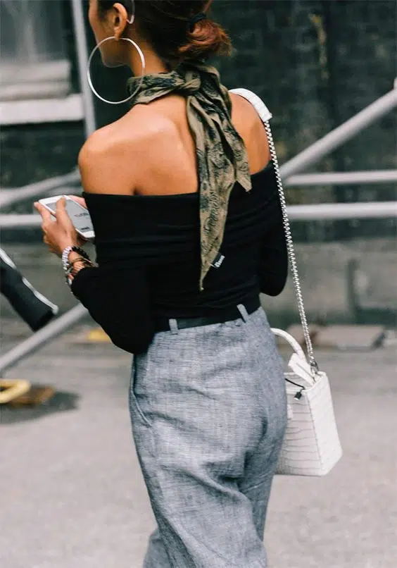 silk scarf outfit