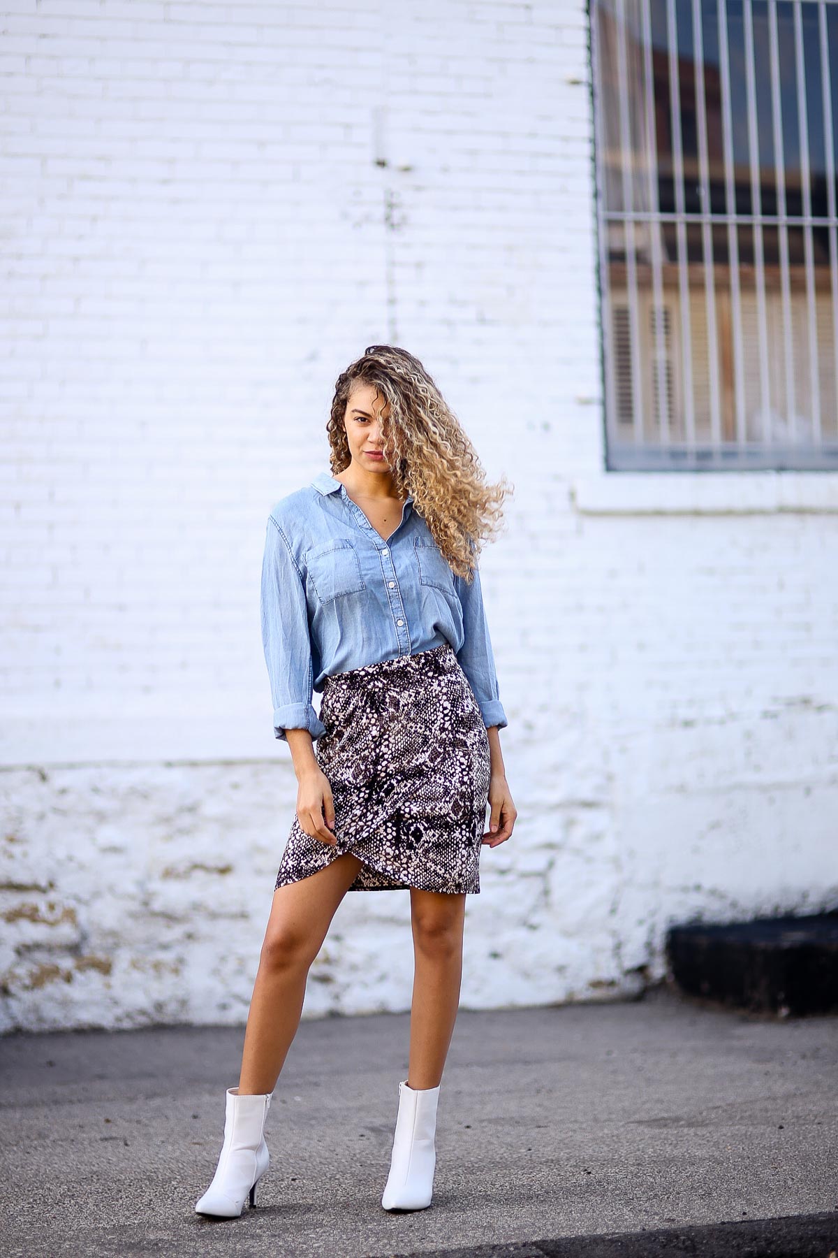 snakeskin skirt