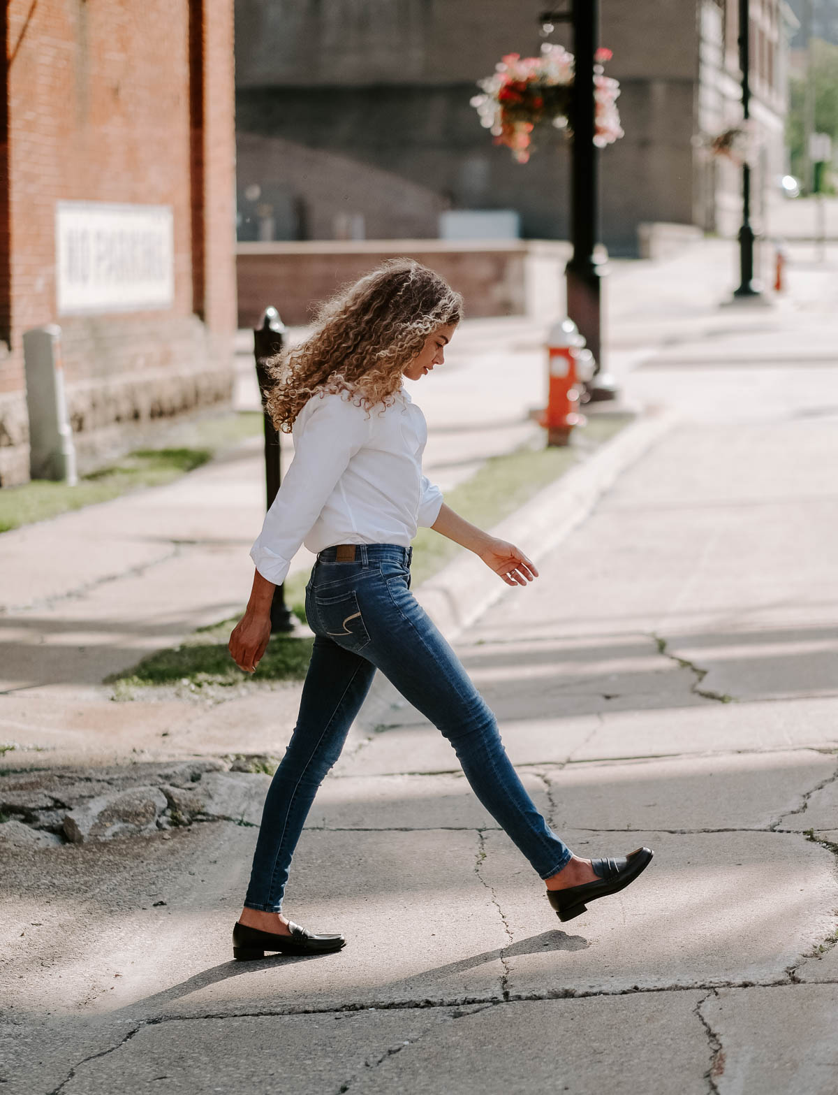 white button down outfit for a french girl starter wardrobe