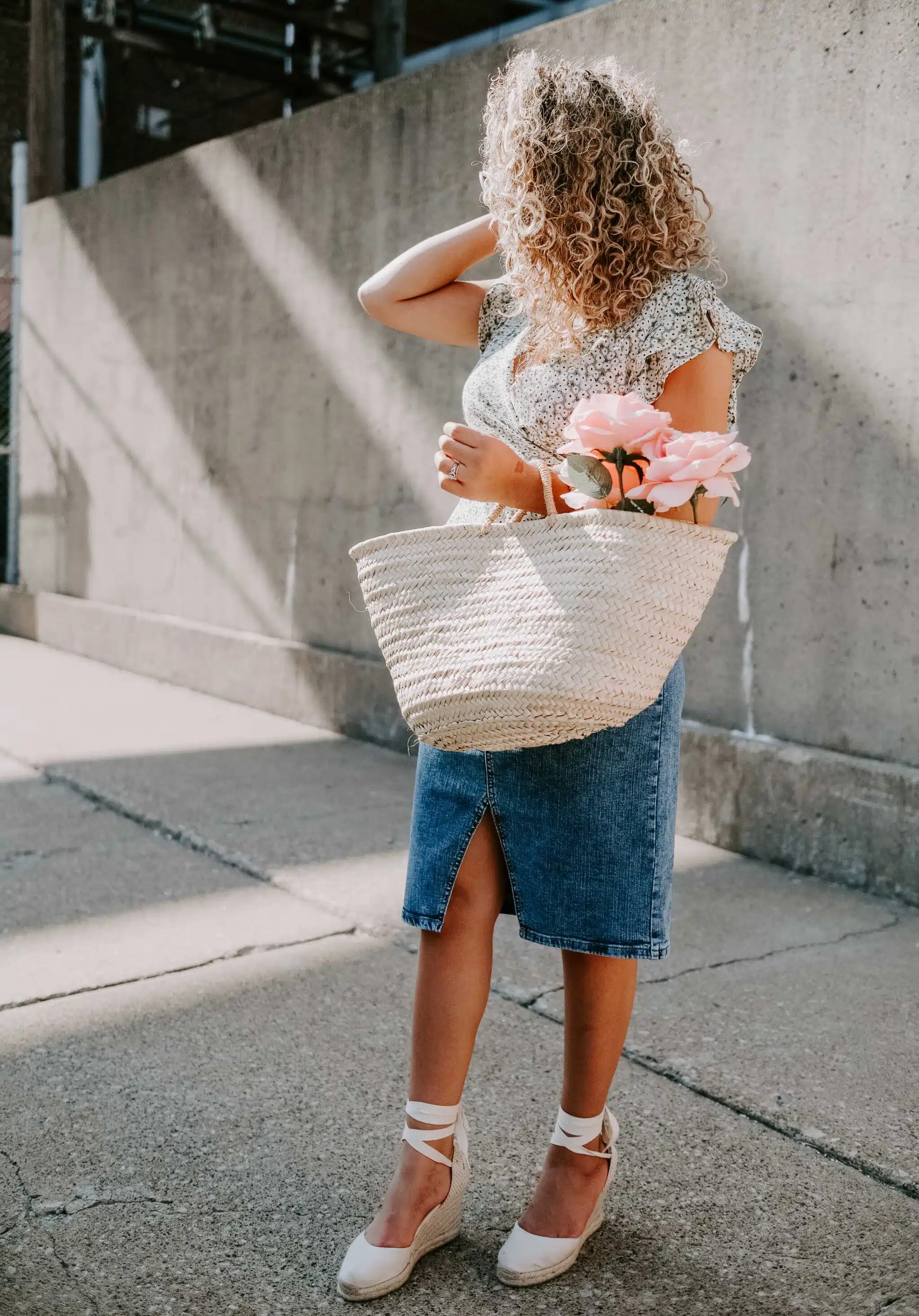 espadrilles wedges outfit for the office